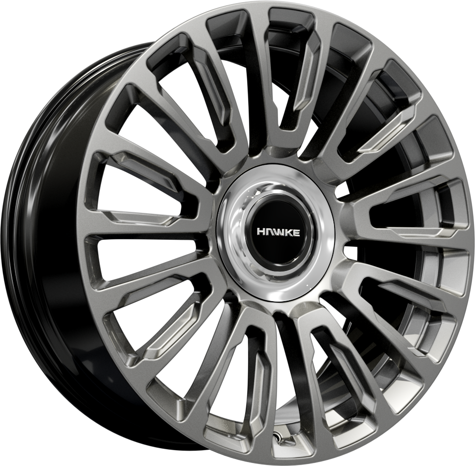 Hawke Wheels Dresden 22X9.5 Single Wheel Silver
