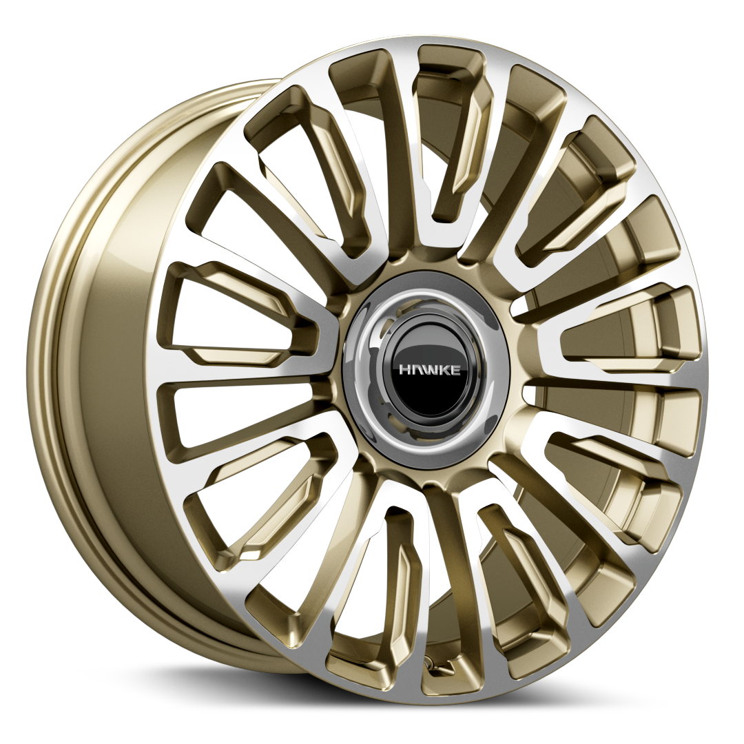 Hawke Wheels Dresden 22X9.5 Single Wheel Gold