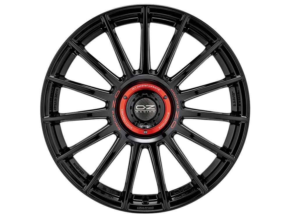 OZ Racing SUPERTUR EVOLUZIONE 18X8 Single Wheel Black/Red