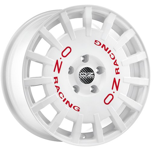 OZ Racing RALLY RACING 17X8 Single Wheel White/Red