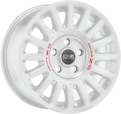 OZ Racing RALLY RAID 18X8.5 Single Wheel White/Red