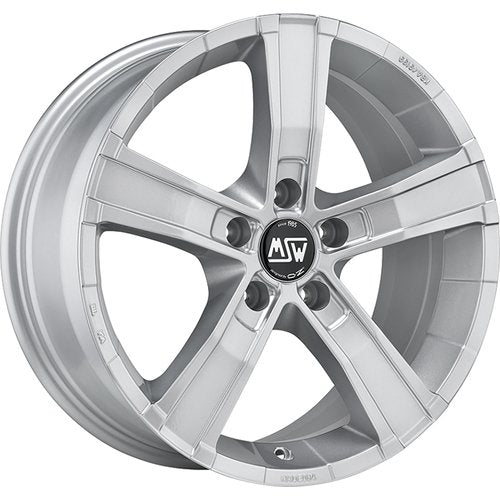MSW SAHARA 5 MSW 18X8 Single Wheel Silver