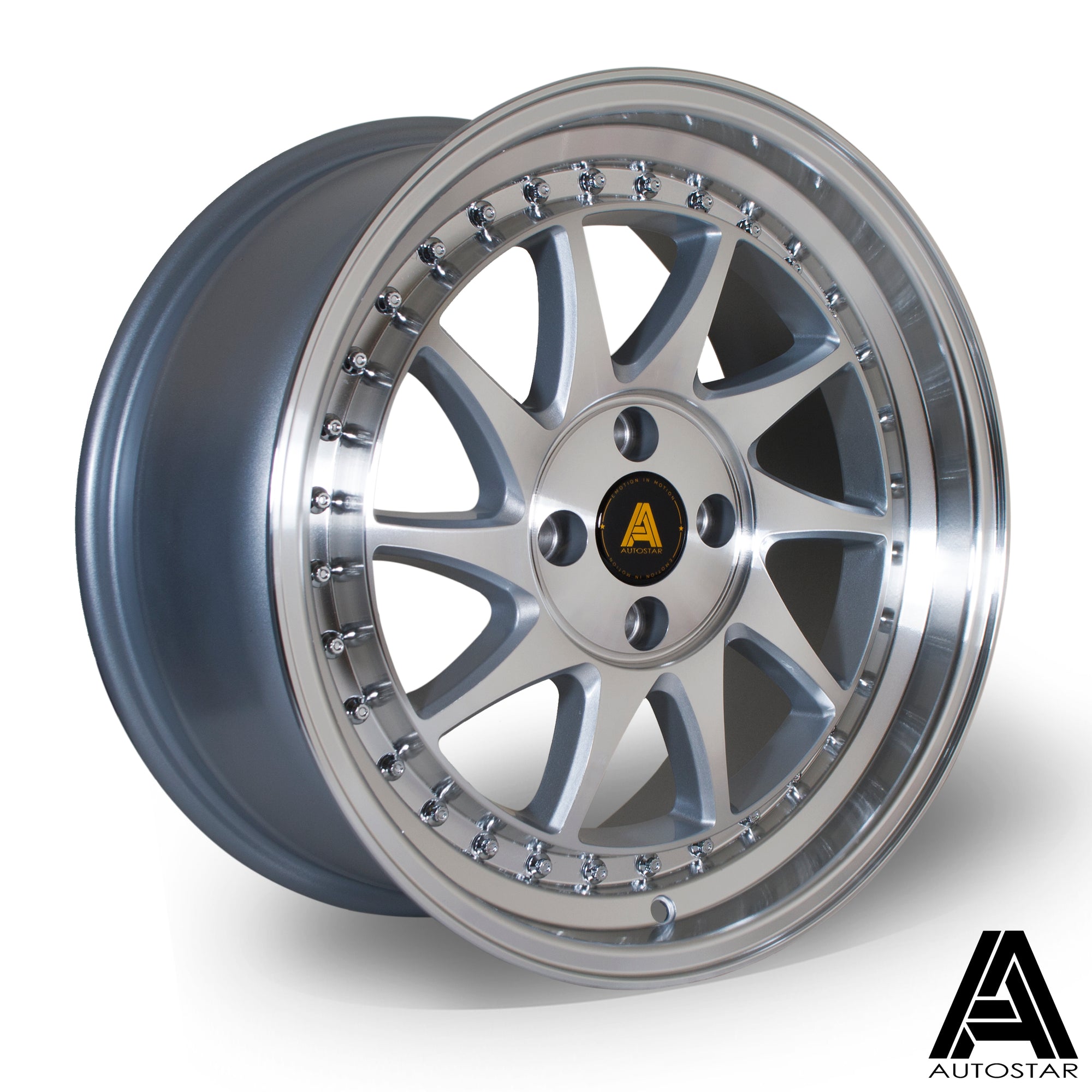 Autostar Vader 17X8 Single Wheel Silver