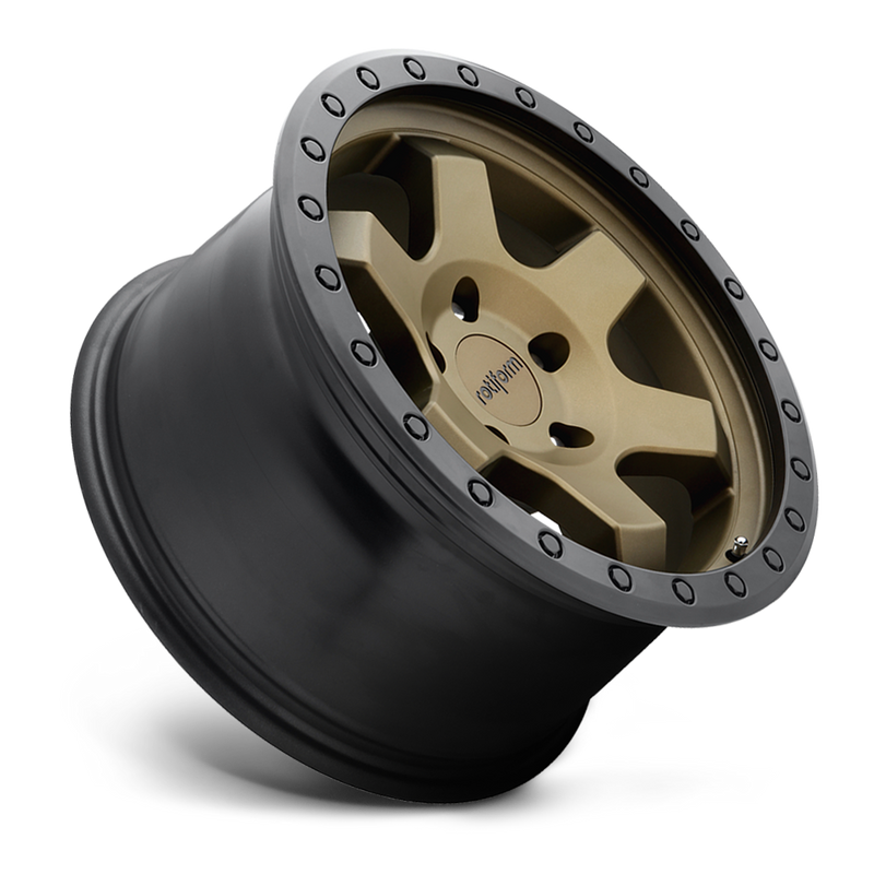 Rotiform SIX-OR, 17 x 9 inch, 6x139.7 PCD, ET1 Matte Bronze with Black Ring, Single Wheel