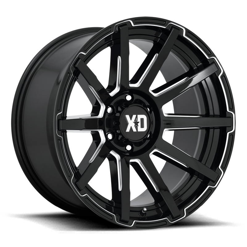 XD Outbreak, 22 x 10 inch, 6x139 PCD, ET12 Gloss Black Milled Single Wheel