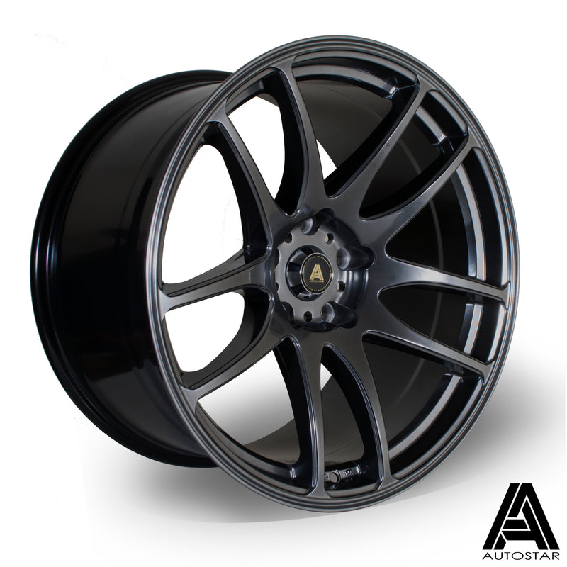 Autostar A510, 19 x 9.5 inch, 5120 PCD, ET30 Hyper Black Single Wheel