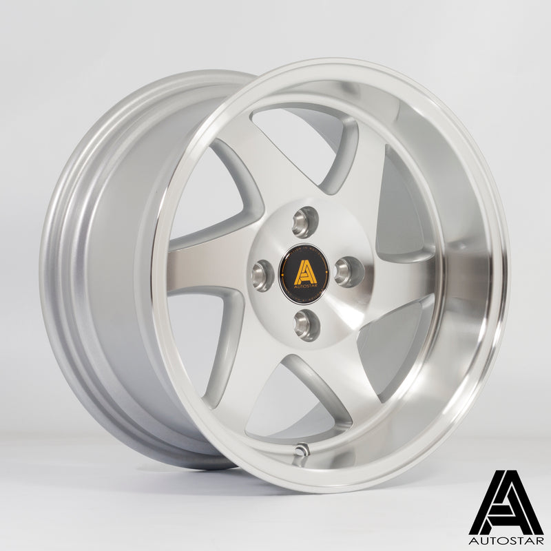 Autostar Blade, 15 x 8 inch, 4x100 PCD, ET20, PFSilver, Single Wheel