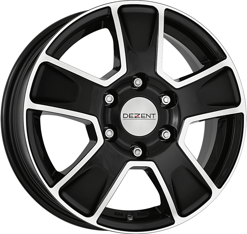 Dezent - Van Dark 6.5x16 (Black / Polished) 5x160 PCD, Single Wheel