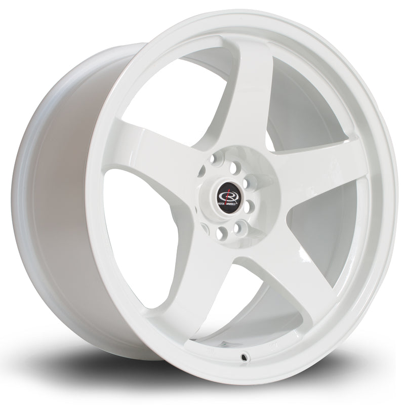 Rota GTR, 18 x 9.5 inch, 5x114 PCD, ET30, White, Single Wheel