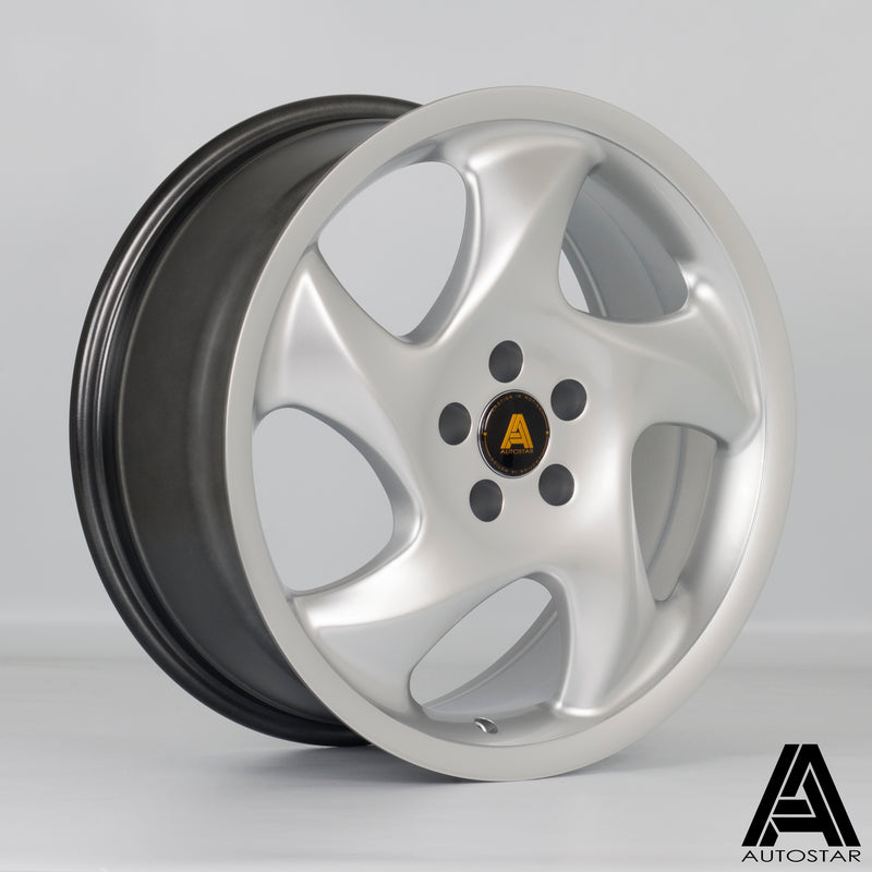 Autostar Twist, 17 x 7.5 inch, 5x100 PCD, ET35, Silver, Single Wheel
